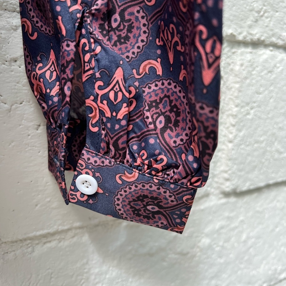 Misslook paisley like print long sleeve blouse — size small - Picture 5 of 7
